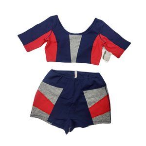 Free People FP Movement Navy 2 Piece Short Set